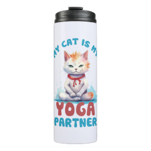 Termo Mi Gato Es Mi Socio De Yoga (2)