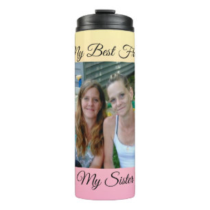 Termo Mi mejor amigo, mi hermana, foto personalizada