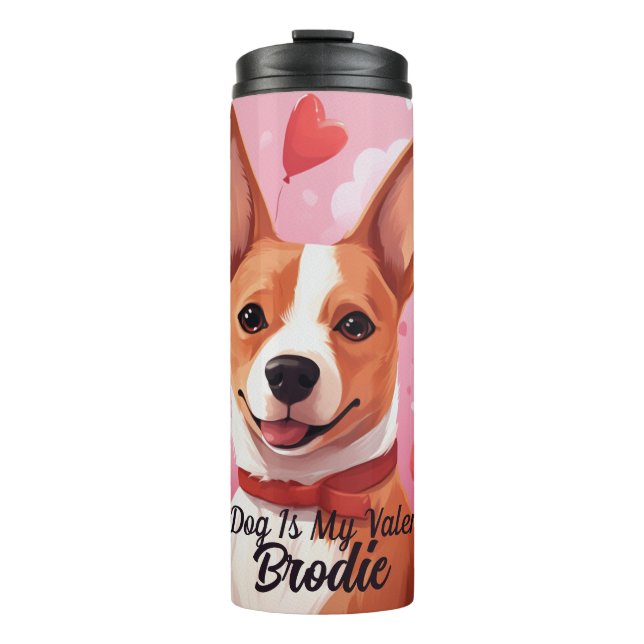 Termo Mi Perro Basenji Es Mi Nombre Personalizado De San (Anverso)