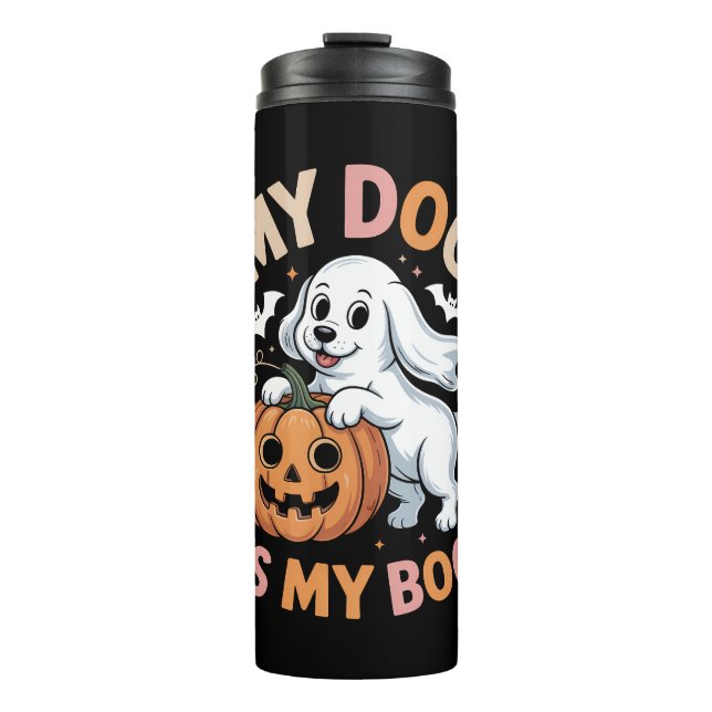 Termo Mi perro es mi Boo divertida Halloween (Anverso)