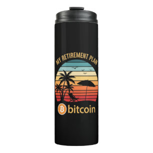 Termo Mi Plan de Jubilación Bitcoin Playa Atardecer