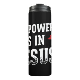 Termo Mi Poder Está En Jesús Cruzando La Camiseta Cristi