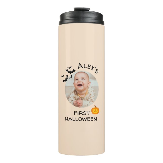 Termo Mi primera taza de Personalizado de Halloween, cal (Anverso)