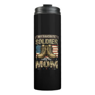 Termo Mi soldado favorito me llama mamá