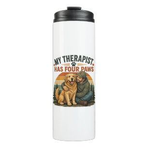 Termo Mi Terapeuta Tiene Cuatro Patas Viaje Golden Retri