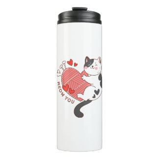 Termo Miau eres gato lindo día de San Valentín