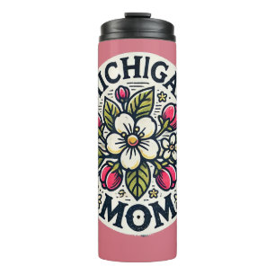 Termo Michigan Mom Cherry Blossom Art