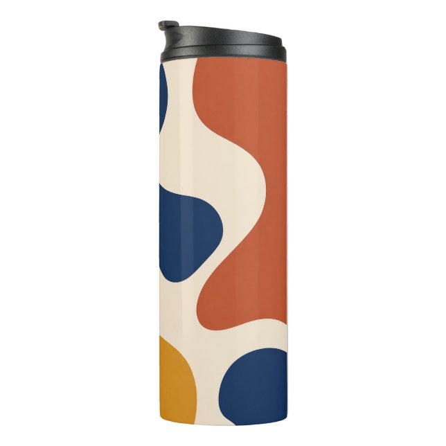 Termo Mid-Century Modern Abstract Organic Shapes Square  (Rotado hacia la derecha)
