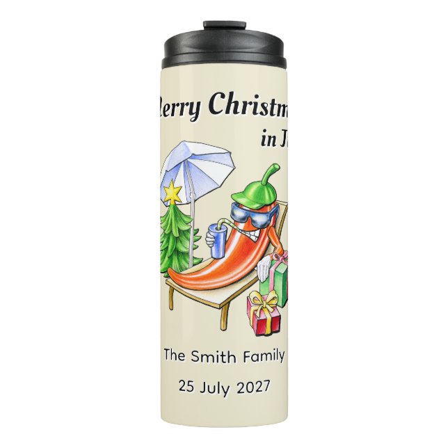 Termo Mid Summer Tropical Christmas Spicy Pool Party (Anverso)