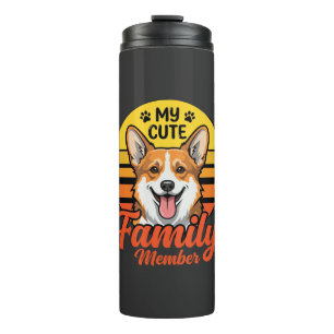 Termo Miembro de familia de Corgi lindo Amante de perros