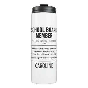 Termo Miembro de la Junta Escolar Personalizado Divertid