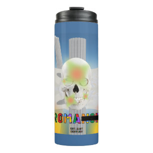 Termo Mikitiez dreamer tatuaje cráneo arcoíris rosa play