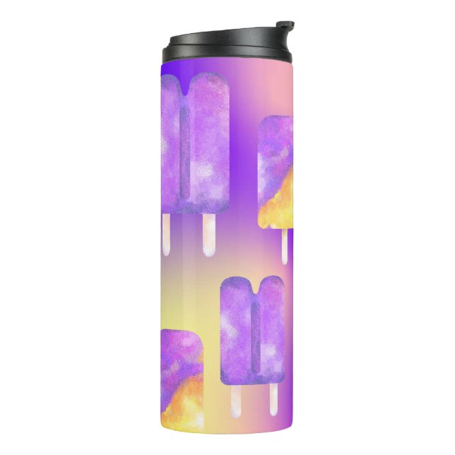 Termo Mikitiez verano arcoiris púrpura pala de oro (Rotado hacia la izquierda)