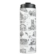 Mill City Toile (Lowell, MA) Negro/Blanco