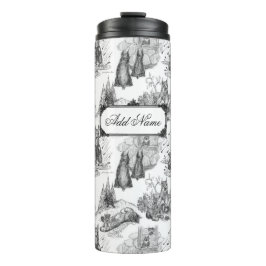 Termo MINI SCHNAUZER Terrier Toile negro con nombre pers