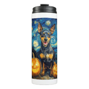 Termo Miniature Pinscher Perro Lindo Halloween Jack O La
