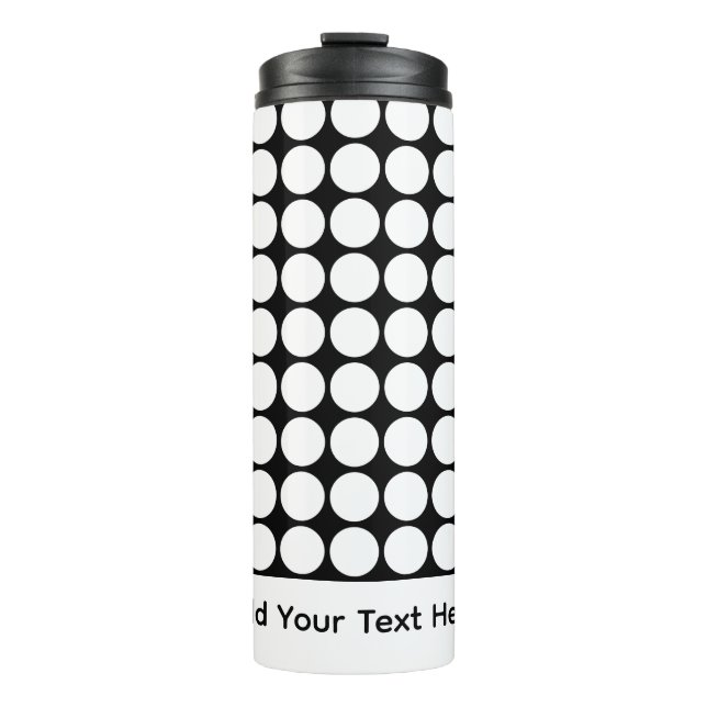 Termo Minimal White Dots on Solid Black Background (Anverso)