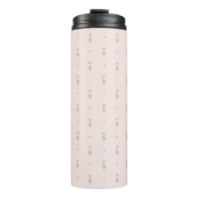 Termo Minimal Wildflower Pattern with Dots, (Anverso)