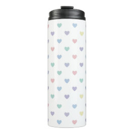 Termo Minimalist Soft Pastel Heart Pattern  