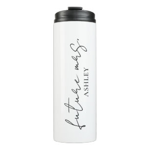 Termo Minimalista Letra Negra Personalizado Futuro Sra.