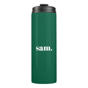 Termo Minimalista negrita texto personalizado verde