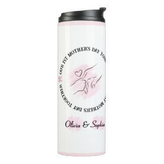 Termo Minimalista Rosa Recuerdo Personalizado para el Pr