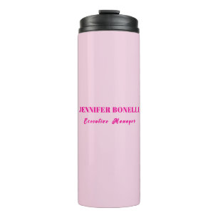 Termo Minimalista rosa tendencia personalizado nombre pe