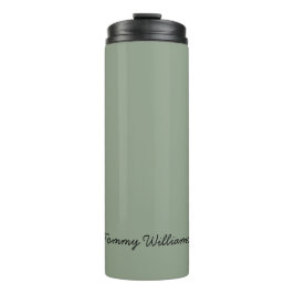 Termo Minimalista Sage Green Profesional Simple