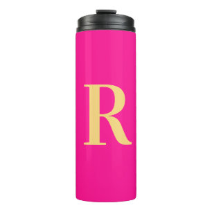 Termo Mínimo Monograma moderno Rosa caliente