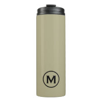 Mínimo Sage Green Black Monogram Travel Mug
