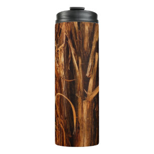 Termo Mira de corteza de madera texturizada de cedro
