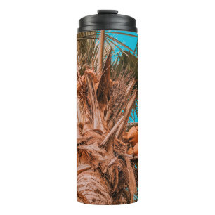 TERMO MIRANDO EL ÁRBOL DE COCOTERO