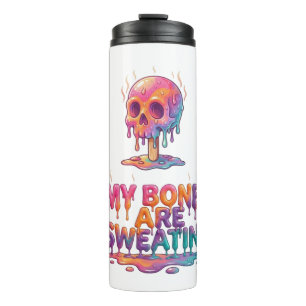 Termo Mis huesos están sudando – Calavera de paleta derr