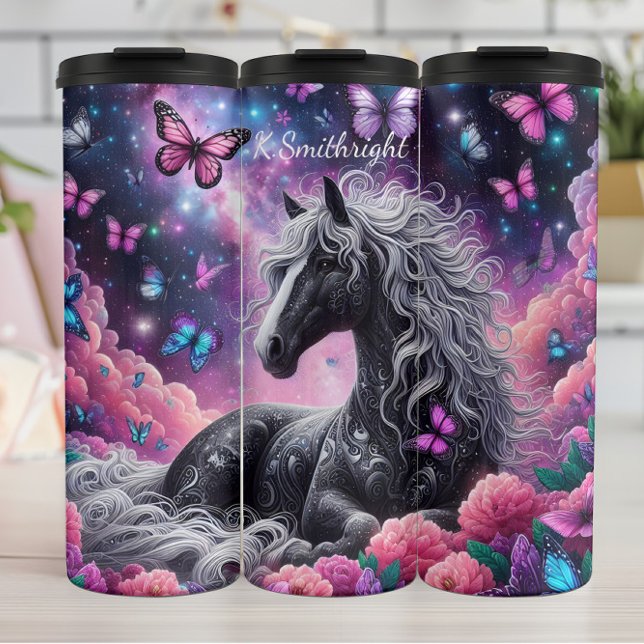 Termo Mítico Caballo Negro Mariposas Cósmicas (Subido por el creador)
