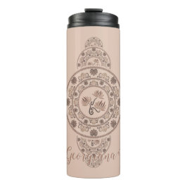 Termo Mocha Rococo Lotus Ornamentala personalizada
