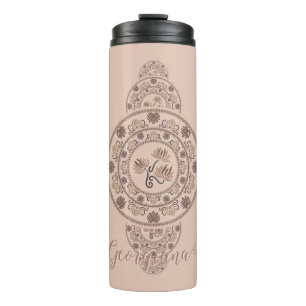 Termo Mocha Rococo Lotus Ornamentala personalizada