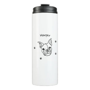 Termo Moda Arte de línea de Bulldog francés: Editar tu t