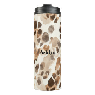 Termo Moda Cream Brown Leopardo Animal Print