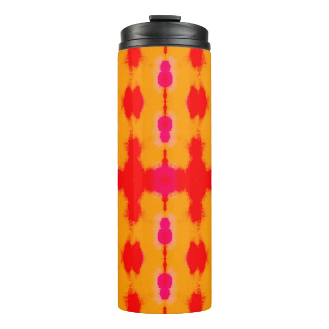 Termo Moda del Boho Rojo. Alfombra persa. Capa de acuare (Anverso)
