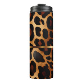 Termo Moda e impresión de leopardo monogramado de moda
