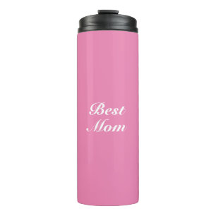 Termo Moda elegante del guión clásico blanco rosado de l