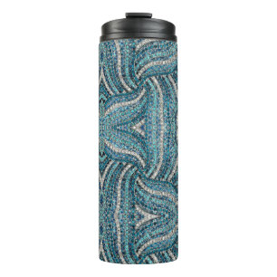 Termo moda gitana bohemia azul turquesa plateado