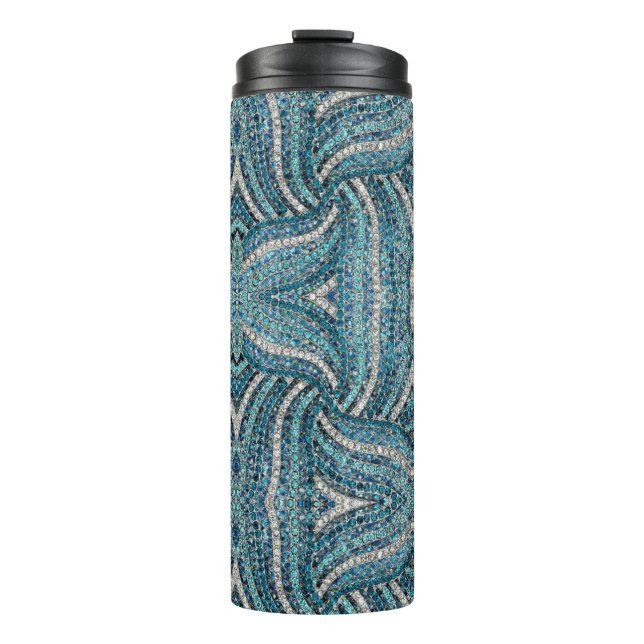 Termo moda gitana bohemia azul turquesa plateado (Anverso)