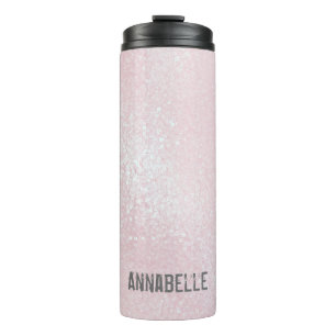 Termo Moda grisácea brillo luz rosa personalizado