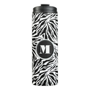 Termo Moda Impresión de cebra monograma