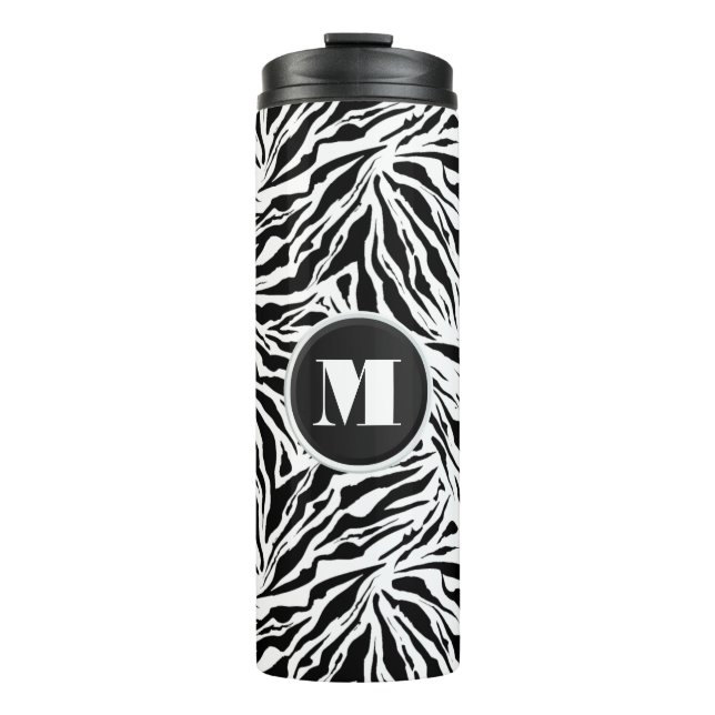 Termo Moda Impresión de cebra monograma (Anverso)