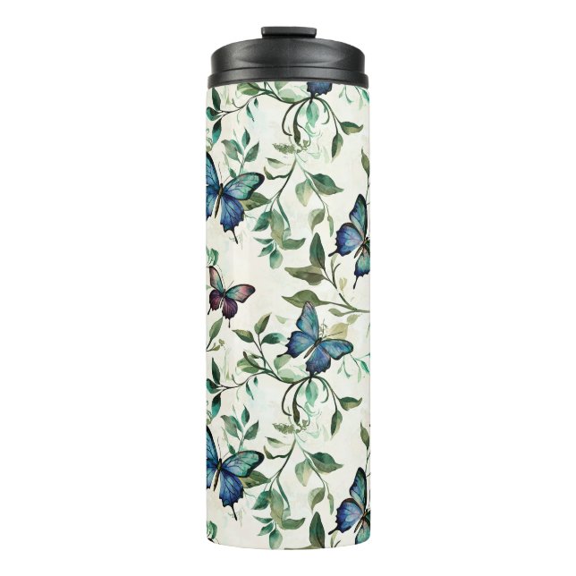 Termo Moda Romántica Azul Butterflies Ducha de novia (Anverso)