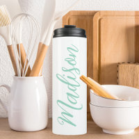 Moda Seafoam Green Name Handwriter Personalizado d