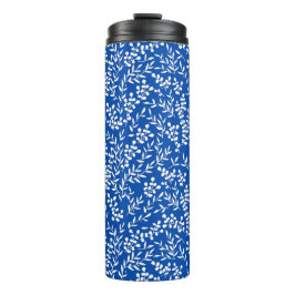 Termo Modalidad floral simple de granja en azul