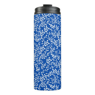 Termo Modalidad floral simple de granja en azul